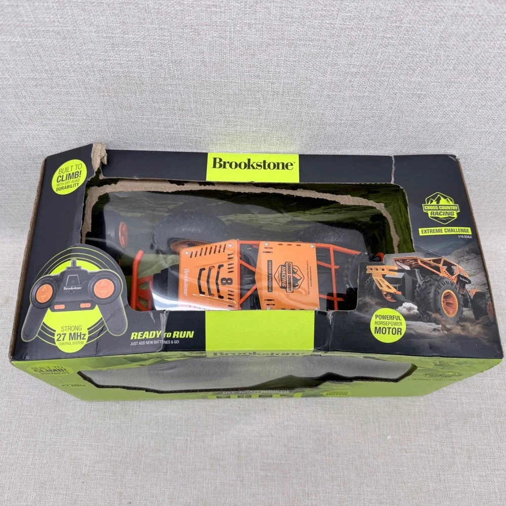 Brookstone Off-Road Rocker RC Vehicle 1:16 Scale Orange Cross Country Racing NIB